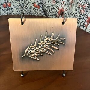 Vintage 2000 Burnes  of Boston Copper flip style photo stand